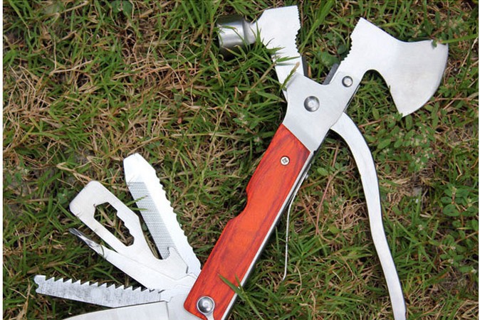 Outdoor Camping Hiking Tool Multifunctional Folding Safety Hammer Car Window Tools Axe Plier Hammer Portable Folding
