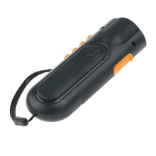 Portable Emergency Hand Crank Mini Flashlight Torch AM FM Radio Blink Siren Compact Mobile Phone Charger