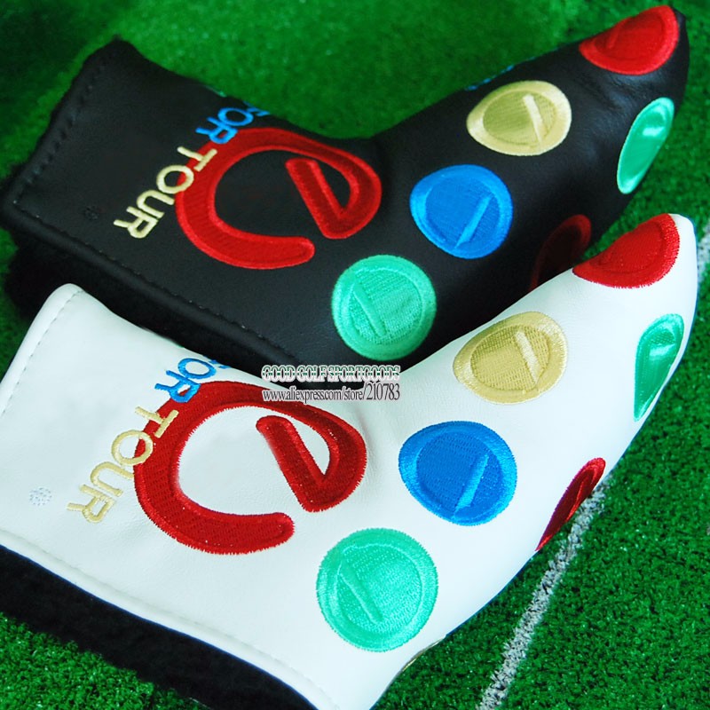 New TOUR USE ONLY <font><b>Golf</b></font> headcover high quality PU circle T Putter clubs headcover White/Black colors <font><b>Golf</b></font> equipment Free Shipping New TOUR USE ONLY <font><b>Golf</b></font> headcover high quality PU circle T Putter clubs headcover White/Black colors <font><b>Golf</b></font> equipment Free Shipping