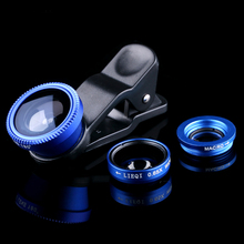 3 in 1 Clip-On 180 Degree Fisheye 0.67X Wide Angle 10X Macro Mobile Phone Camera Lens For Samsung GALAXY J1 J3 J3109 J5 J7 J700F
