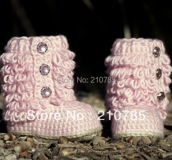 new design Baby crochet Boots handmade crochet shoes 100% ...
