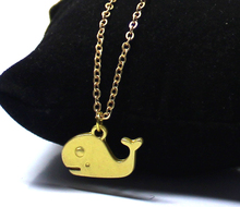 Dainty cute Tiny Whale Necklace Gold Whale charm necklace Kawaii Pendant Nautical Animal Necklace women fine jewlery wholesale