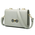 Chic Bowknot 2016 New Preppy Style Simple Shoulder Bag Litchi Stria Leather Designer Chain Bag Women