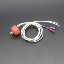 Freeshipping 5pcs/lot 0.4mm 12V Nozzle Extruder Heating the print head with 100 k thermistor For 3D Printer heating nozzle