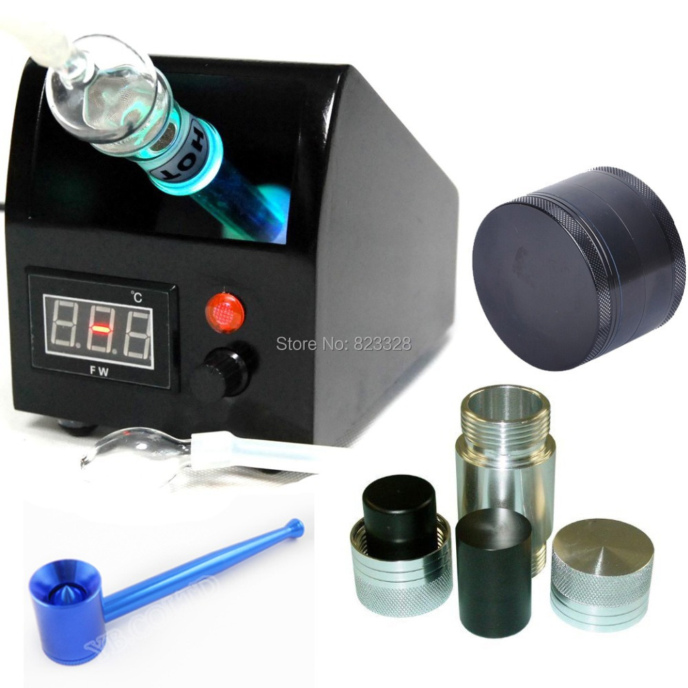 vaporizer package Easy Vape v290 Digital Herb Vaporizer 38mm grinder pollen press metal smoking pipe