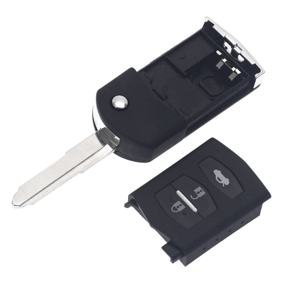 aoto Key Shell Case Flip Remote Folding Flip Key Case Fob Pad for MAZDA 2 3 5 6 RX8 MX5 3B Replace Car Aoto Kay Shell Covers