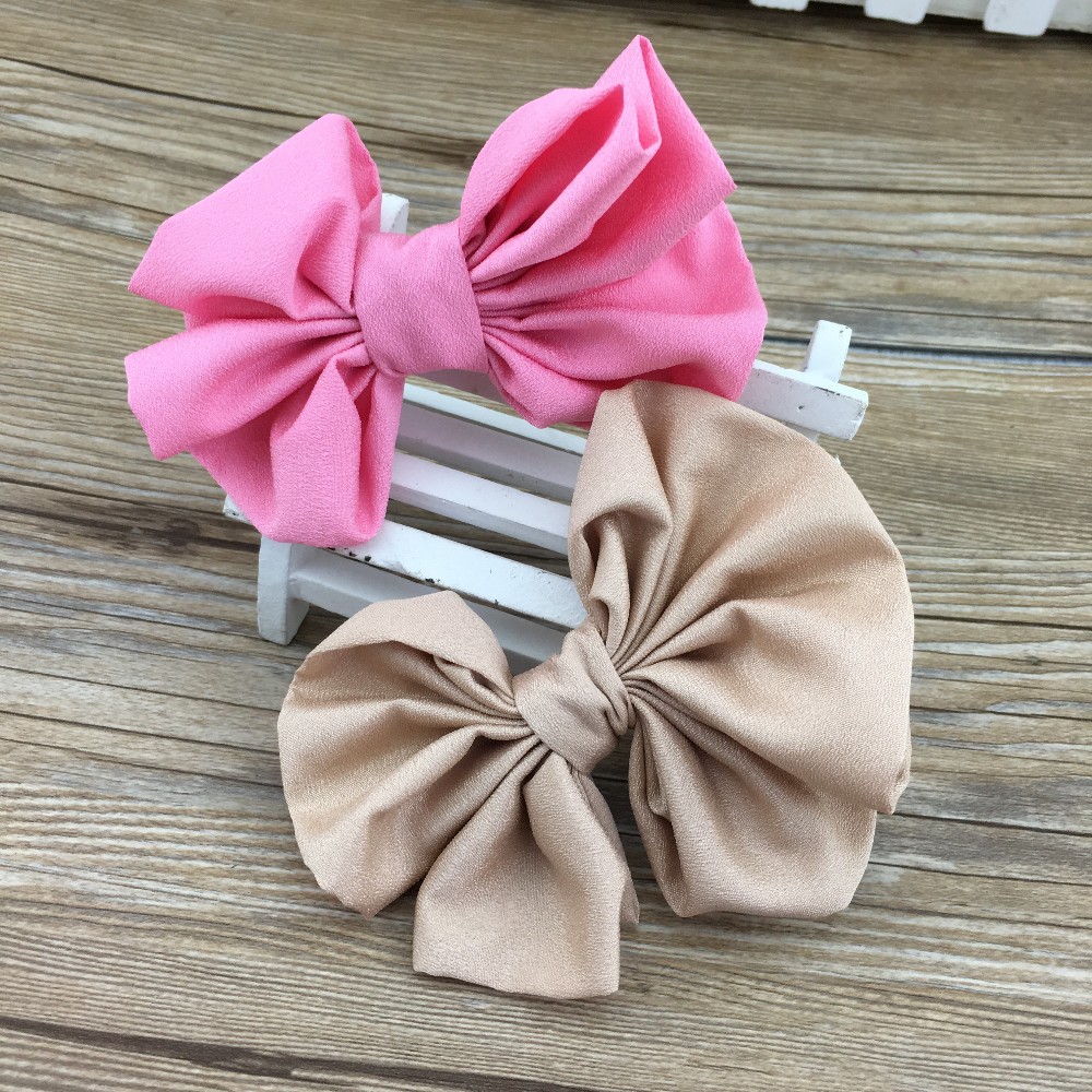 4inch New Hair Bows for Baby Children And Kids,fabric Bows WITHOUT Clip for Hair Accessories