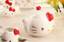 Drinkware Tea Kettle 5pieces lot High Quality Hello Kitty Tea Pot Novelty Tea Set Free Shipping