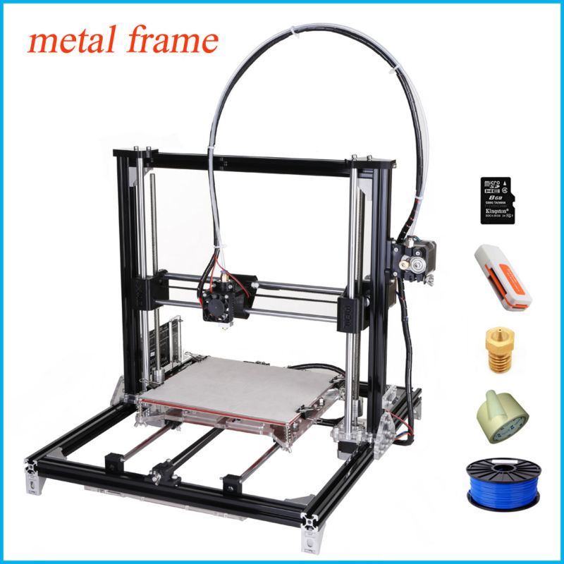 Full Metal DIY 3d printer Kit Reprap Prusa i3 3d printer with one roll filament