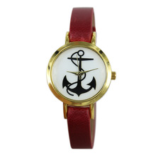 Wholesale Women Hot Fashion Wristwatches Luxury Brand Geneva Platinum Quartz Watch Print Cartoon Anchor Relogio Feminino Dourado