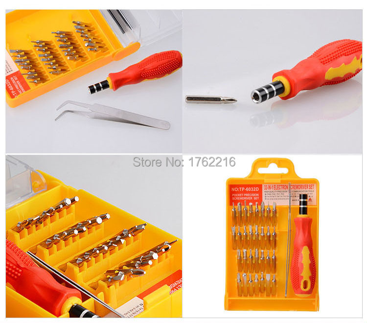 32 in 1 set Micro Pocket Precision Screwdriver Kit Magnetic Screwdriver cell phone tool repair box