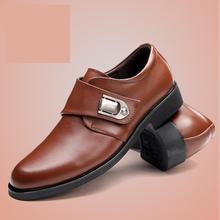 New Style 2016 Genuine Leather Men Dress Shoes Spring Autumn Casual Flats Formal Business Sapatos Masculinos Men Shoes Black