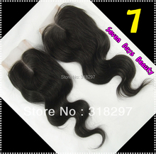 8A Brazilian Virgin Lace Closure Side Middle 3 Part Hair Closure Brazilian Human Hair Body Wave