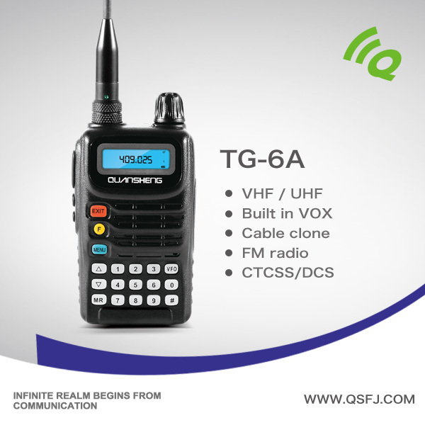   FM   QuanSheng TG-6A  -black VOX 5   /  400 - 470  / 136 - 174      .  . 6