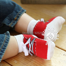 Kids Baby Socks Cotton Shoelaces Style Anti Slip Short Socks 0 4Y
