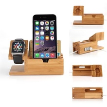 Wood Bamboo Stand Mobile Holder for iPhone 6 6S Plus 5 5S 4 4S Cell Phone