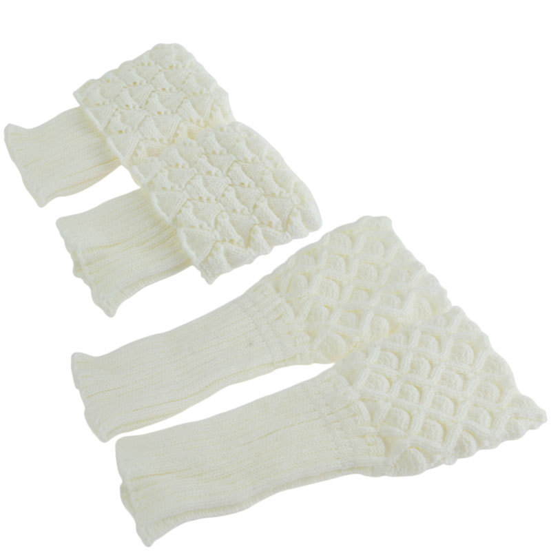 Hot Sale New Women Ladies Crochet Knitted Shell Design Boot Cuffs Toppers Knit Leg Warmers Winter