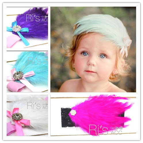 574 New baby headbands ri 930 Aliexpress.com : Buy RETAIL 2014 feather baby headbands children   