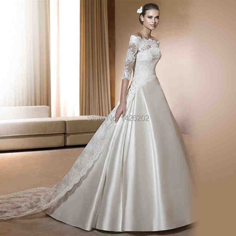 Pearl white wedding dress