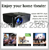 Overhead Lcd Projector With Led Lamp HDMI+USB+VGA+TV Media Tuner Support 1080p 3D For Home Theater School KTV Bar Restaurant