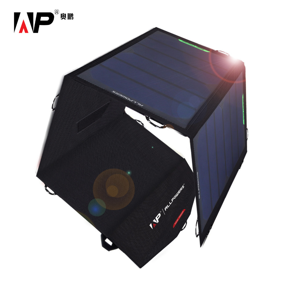 ALLPOWERS 18W Folding Portable Solar Panel Charger iPower Technology,Dual Output 5V Solar Power Bank Camping Charger ALLPOWERS 18W Folding Portable Solar Panel Charger iPower Technology,Dual Output 5V Solar Power Bank Camping Charger