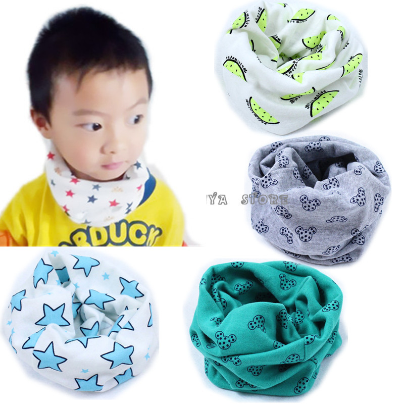 free shipping new pattern children ring scarf watermelon kid neckerchief round collar baby boy girl scarf fishbone star headband