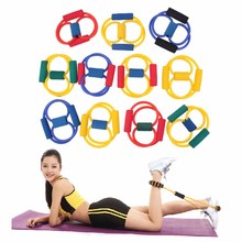 1pcs Resistance 8 Type Expander Rope Workout Exercise Yoga Tube Sports new hot selling