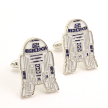 R2-D2 Astromech Droid Shirt Cuff Links Star Wars 7 Cufflinks For Mens Gifts Classic Enamel Brand Cuff Buttons Drop Shipping