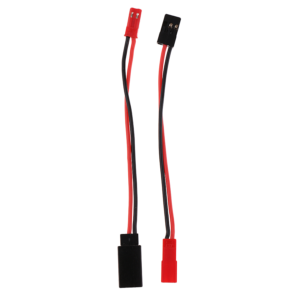 Jadpes Câble de fiche, fiche Deans T avec câble JST Câble d'alimentation 18AWG pour Bateau de contrôle Avion télécommandé pour connecteurs RC Batterie