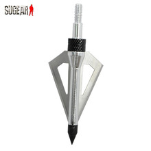 1pcs 100 Grain 3 Fixed Blades Cutting Archery Arrowhead Broadhead Universal Crossbow and Compound Bow Arrow