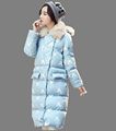 New Winter Fashion Women Clothing Hooded Thicken Super warm Medium long Down jacket Aerial bird Print