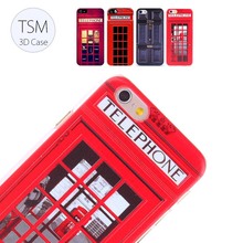 Для Iphone 4S 5S 6 6 плюс 3D жесткий телефон чехол, Шерлок холмс в дверь 221B дизайн, Лондон старый мода телефонная будка