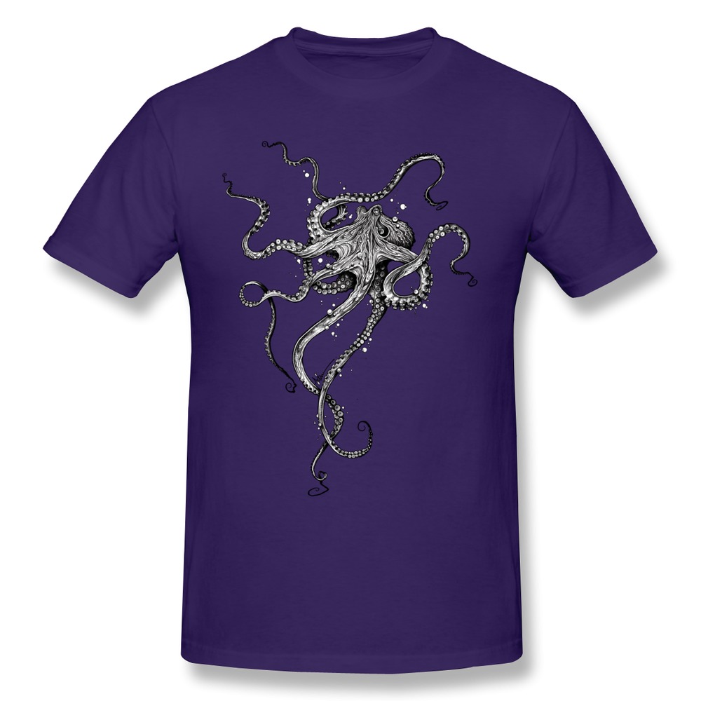 2015 New Octopus Men t shirts Exercise Men Short Sleeve Round Neck 3D T Shirt Cheap