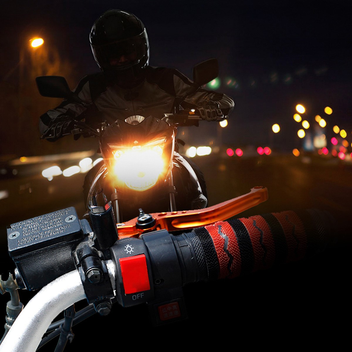 Универсальный руль мотоцикла автомото мотоцикл motorcross soocter autocycle выключатель света кнопка включения / выключения