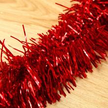 NFLC 2m (6.5 Ft) Christmas Tinsel Tree Decorations Tinsel Garland red