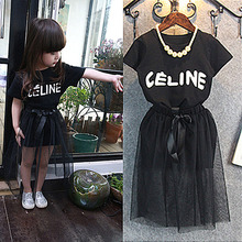 2015 New Summer Casual Minnie Girls Clothing Sets Bow Baby Girl Clothes Short Coat + Tutu Skirt Suit Children Clothing Set