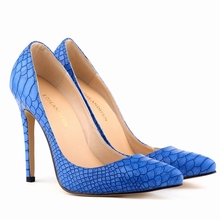 2015 autumn new leisure shoes high heel pointed toe snake embossed office ladies shoes women slip-on pumps 302-1Snake