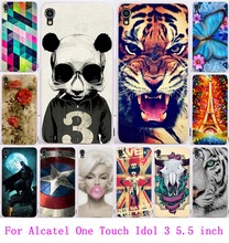 22 моделей живопись жесткого пластика телефон обложка чехол для Alcatel One Touch идол 3 5.5 чехол 6045 6045Y 6045 К защитный чехол
