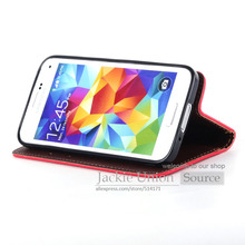 1pcs Leaf style Stand Wallet Soft PU Leather Case For Samsung Galaxy S5 Mini G800 Phone
