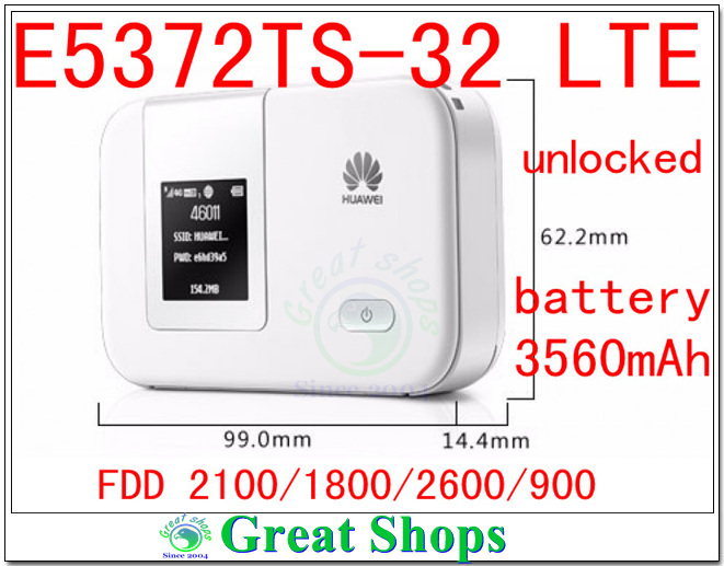 Unlocked Huawei E5372 E5372T mifi Cat-4 4G 3g LTE wifi router  FDD PK E5776 E589 E5372 mf90 mf91