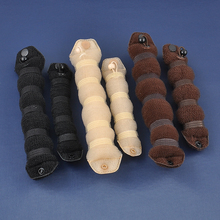 2PCS Sponge Hair Styling Donut Bun Maker Black Coffee Skin Color Magic Shaper Styler Hairdo DIY