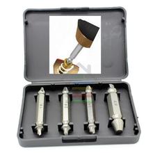 New 4pc Screw Extractor Drill Bits Guide Set Removal Broken Damaged Screw Bolts Fastner Easy Out Wood Bolt Stud Remover Tool Kit