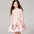 Fashion 2016 Infantil Costume Tutu Party Ball Gown Lace Summer Floral De Festa Girls Dresses Princess