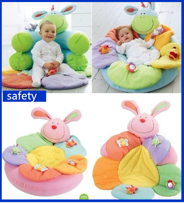baby ELC sofa Cosy Baby Seat Play Mat Nest cartoon cushion green pink retail+free shipping 2014 new Cute Security safety