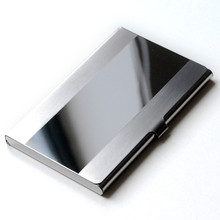 Stainless Steel Silver Aluminium Business ID Credit Card Case Puscard L09407
