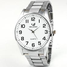Stylish Alloy Silver Watchband Wristwatches Mens Gift Watches Analog Quartz Men Wrist Watch Clock Accessories