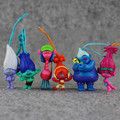 6pcs set 2016 Movie Trolls Figure PVC Toy Keychain Kids Doll Poupee Bridget Poppy DJ Suki