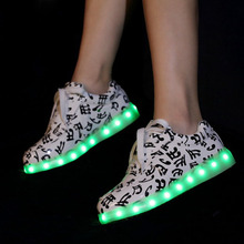 USB charging Fashion 8 Colors LED Shoes 2015 Autumn Winter Low-top led shoes for adults Man women Luminous Light Up Shoes
