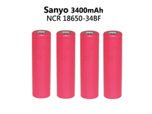 4pcs 2015 Sanyo New Original 18650 3.7V 3400mAh battery Sanyo rechargeable batteries NCR18650BF safe industrial use