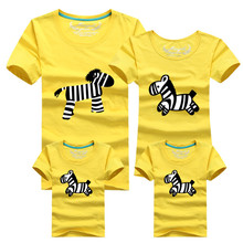 1Psc Family Matching Outfits T-shirt Cloth For mother father baby 2016 Summer family clothes mother father daughter son Clothing